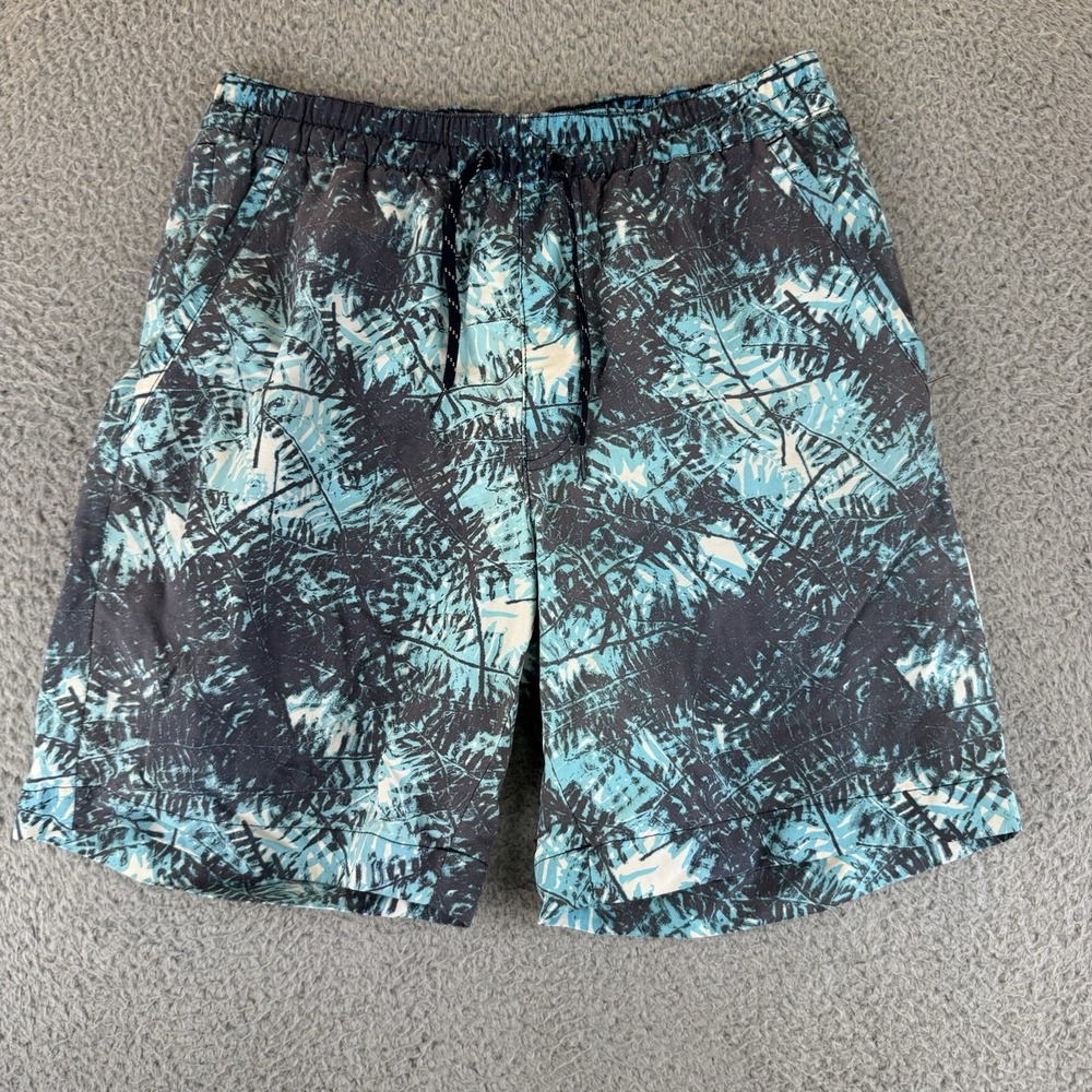 Columbia Spoartswear Vintage Blue Swim‎ Shorts Lined Drawstring Men's Small Y2k